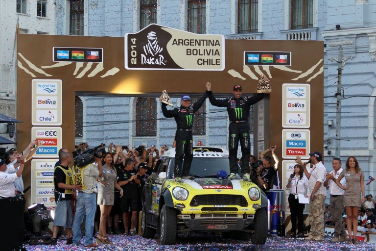 Podio Exclusivo de MINI, rally Dakar.